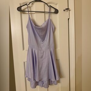 Purple Satin Romper